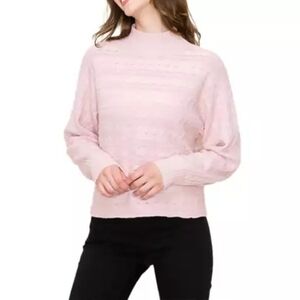 🆕️ Staccato S Lilac Cable Knit Mock Neck Pullover Sweater